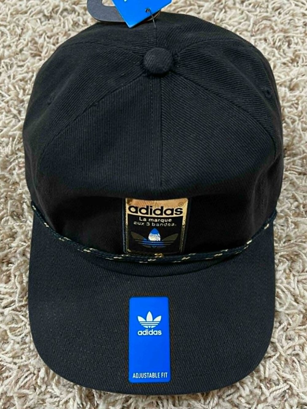 Adidas Unisex 5-Panel Limited Strapback Cap Hat Black Gold Metallic JJ9390 OS - Picture 5 of 13